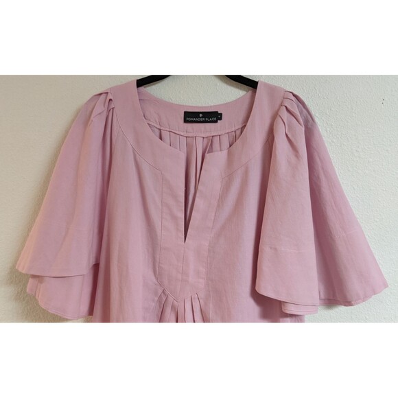 Wmn's Tuckernuck-Pomander Place Orchid Pink Finley Flutter Sleeve Dress M "FLAW" - Picture 4 of 15